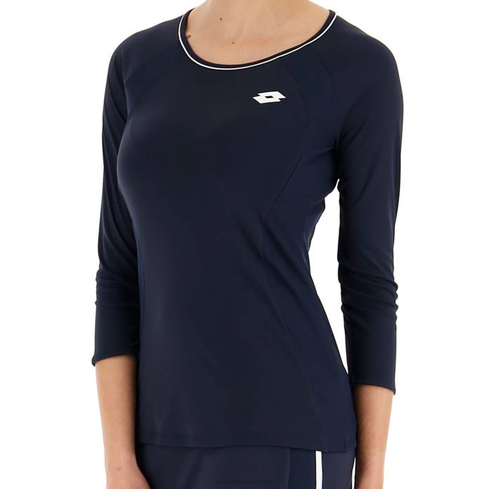 SQUADRA W TEE LS PL NAVY BLUE Lotto Woman Apparel 0Z6F938