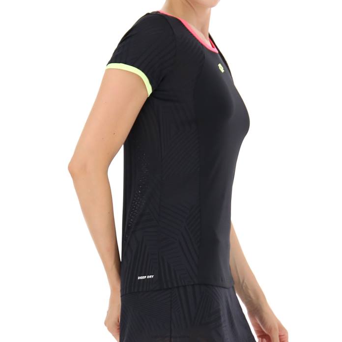 SUPERRAPIDA W V TEE PL ALL BLACK Lotto Woman Apparel 0Z6F934