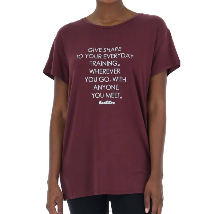 TEE TEXT W VI VINEYARD DK RED Lotto Woman Apparel 0Z6F908