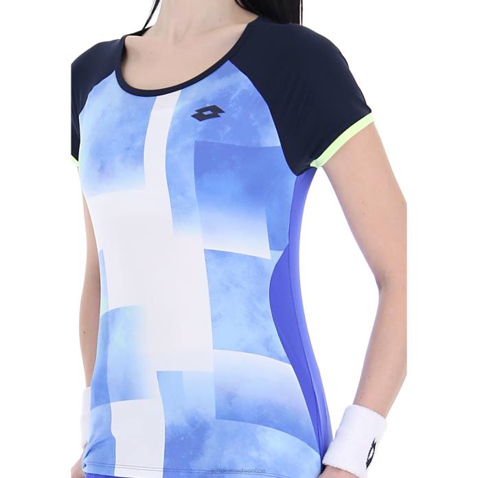 TOP TEN W III TEE PRT1 PL AMPARO BLUE/NAVY BLUE Lotto Woman Apparel 0Z6F942