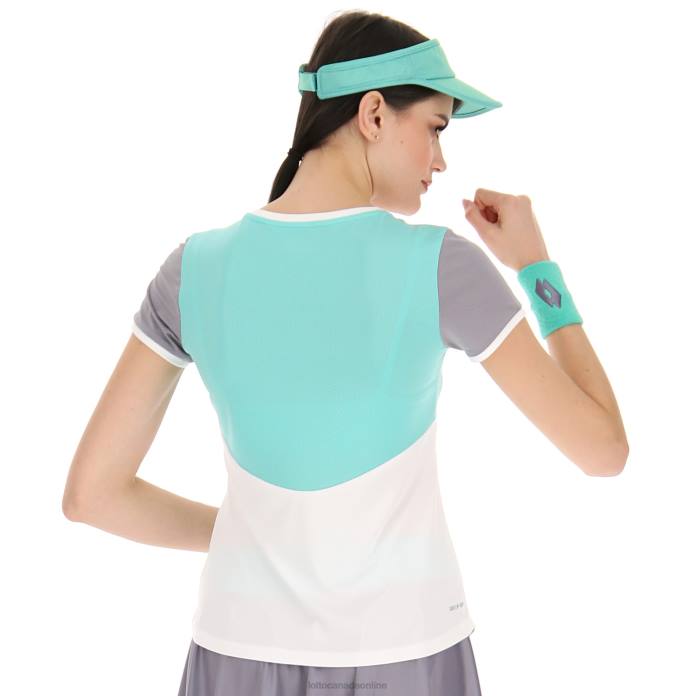 TOP W IV TEE 1 BRIGHT WHITE/GREEN 929C Lotto Woman Apparel 0Z6F876