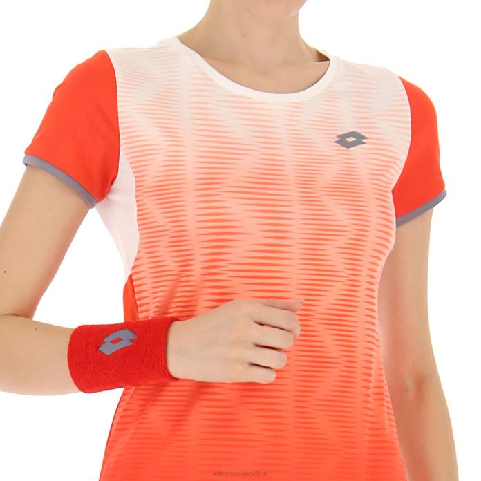 TOP W IV TEE 2 RED POPPY/BRIGHT WHITE Lotto Woman Apparel 0Z6F877