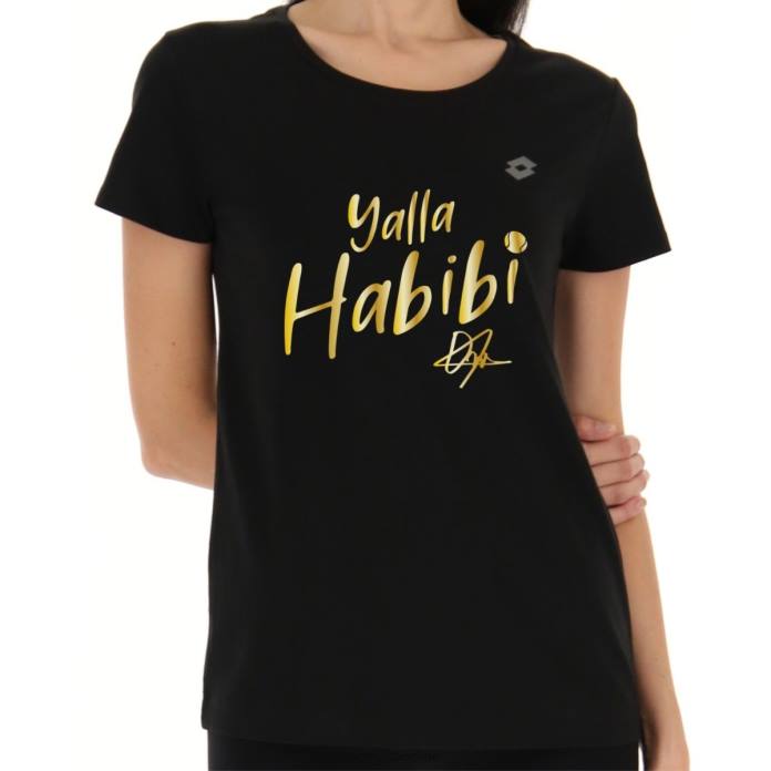 YALLA HABIBI JABEUR W TEE BLACK SPORTS Lotto Woman Apparel 0Z6F879