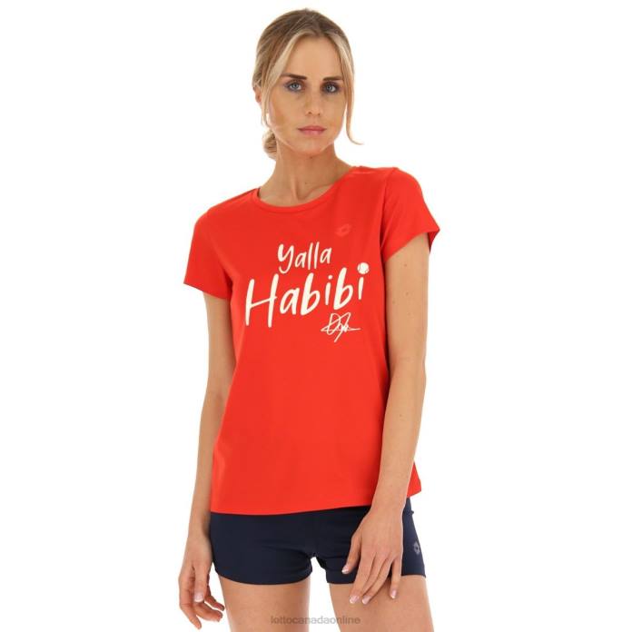 YALLA HABIBI JABEUR W TEE RED SPORTS Lotto Woman Apparel 0Z6F878