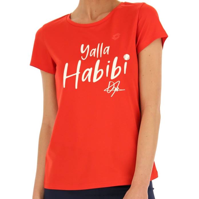 YALLA HABIBI JABEUR W TEE RED SPORTS Lotto Woman Apparel 0Z6F878