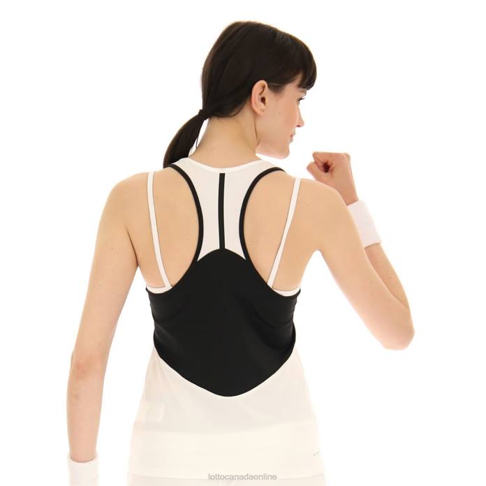 TOP W IV TANK 1 BRIGHT WHITE/ALL BLACK Lotto Woman Apparel 0Z6F985