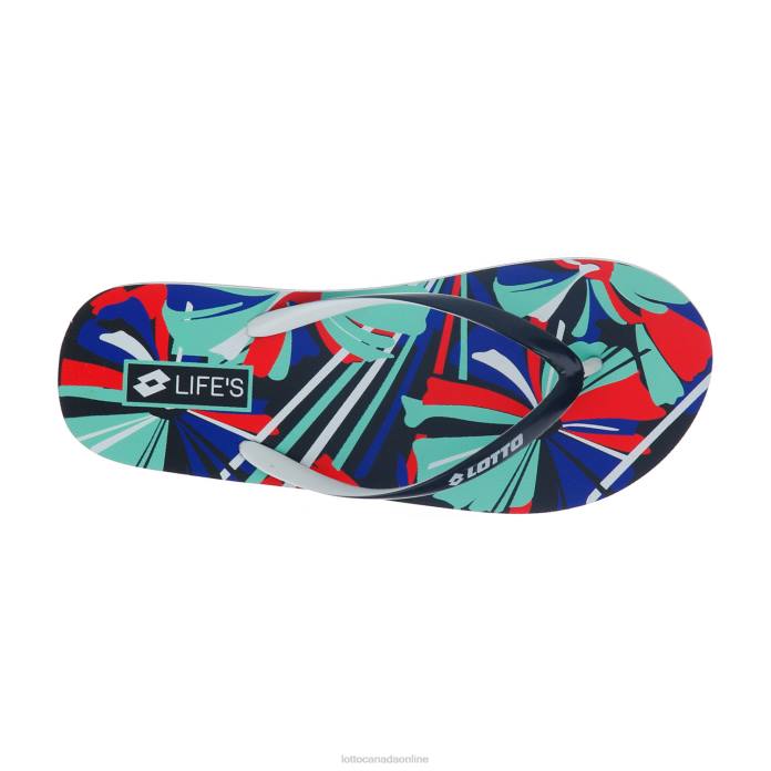 HIVA FLIP W ALL BLACK/ALL WHITE/GREEN CABBAGE Lotto Woman Shoes 0Z6F816