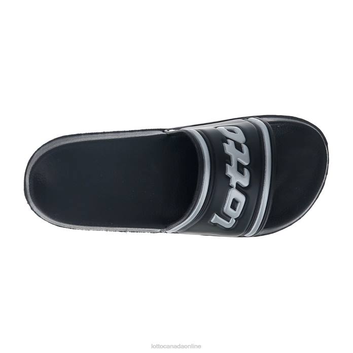 MIDWAY IV SLIDE W ALL BLACK/SILVER METAL 2 Lotto Woman Shoes 0Z6F812