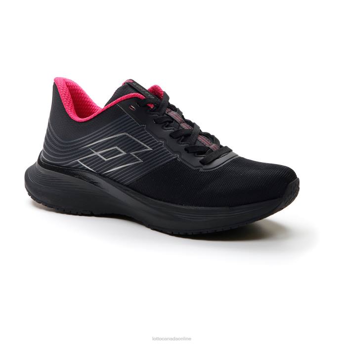 SPEEDEVO 700 II W ALL BLACK/GRAVITY TITAN/GLAMOUR PINK Lotto Woman Shoes 0Z6F795