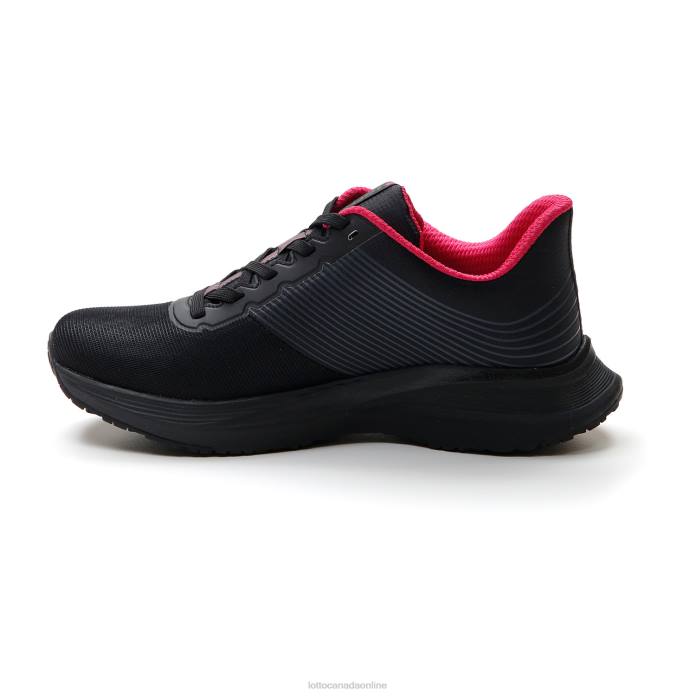 SPEEDEVO 700 II W ALL BLACK/GRAVITY TITAN/GLAMOUR PINK Lotto Woman Shoes 0Z6F795