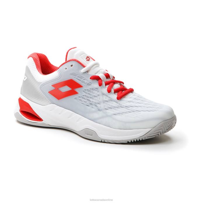 MIRAGE 100 CLY W ALL WHITE/RED POPPY Lotto Woman Shoes 0Z6F752