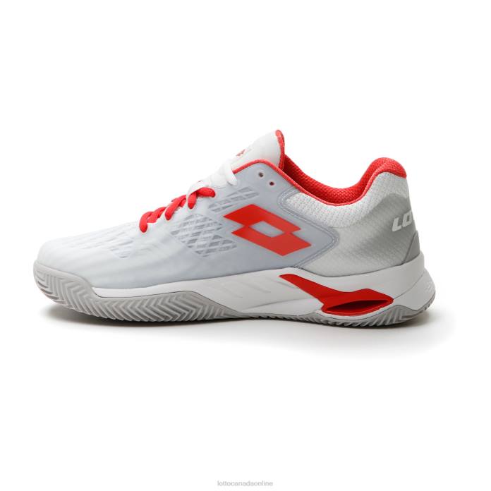 MIRAGE 100 CLY W ALL WHITE/RED POPPY Lotto Woman Shoes 0Z6F752