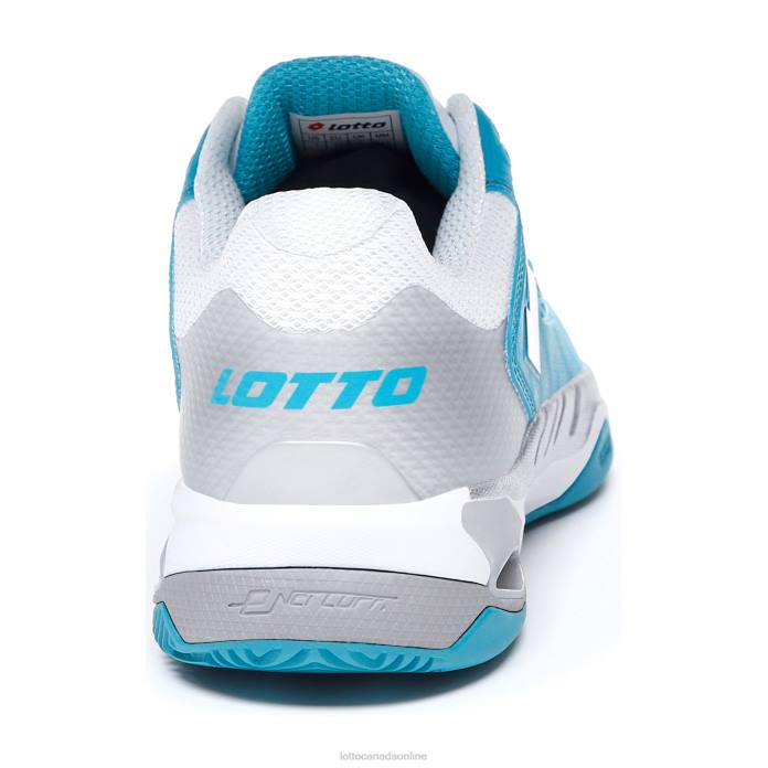 MIRAGE 100 CLY W BLUE BIRD/ALL WHITE/SILVER METAL Lotto Woman Shoes 0Z6F769