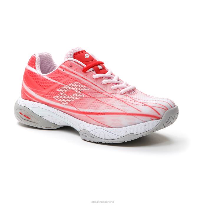 MIRAGE 300 SPD W PINK CHERRY/ALL WHITE/RED POPPY Lotto Woman Shoes 0Z6F775